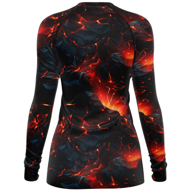 Chokefish™ Long Sleeve Rashguard Volcanos Woman's Shirt-003